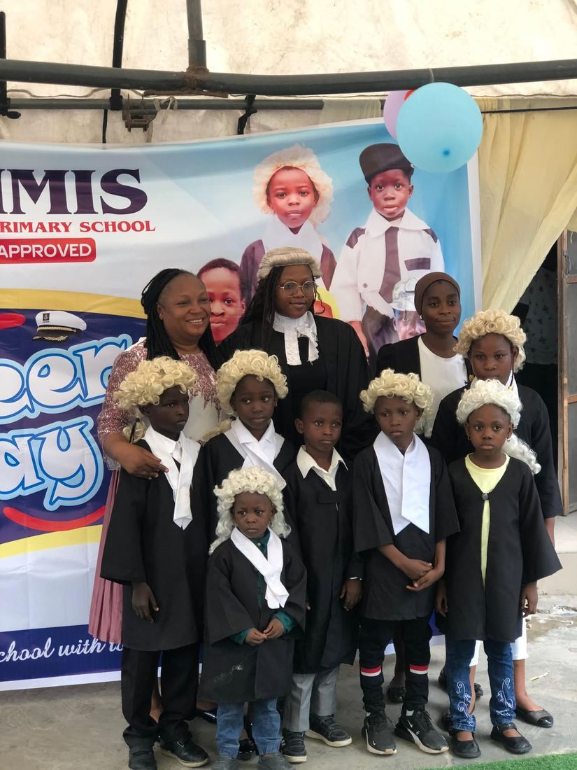 Primis pupils dressed as lawyers and judges for Career Day