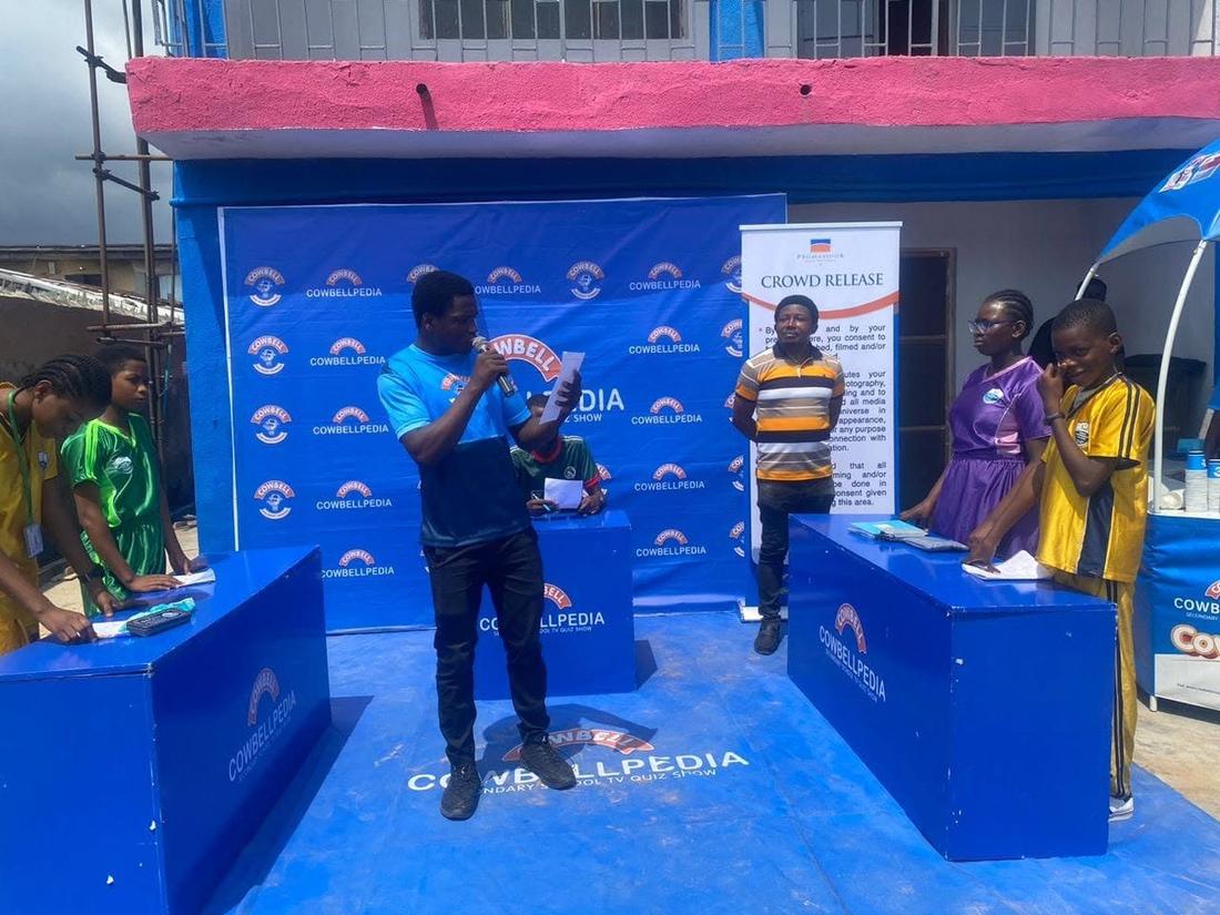 Primis students competing at the Cowbellpedia Secondary School TV Quiz Show