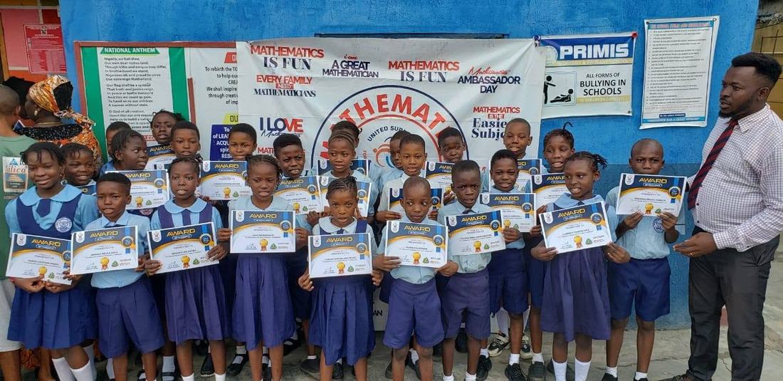 Award ceremony at Primis School's Mathematics Ambassador Day